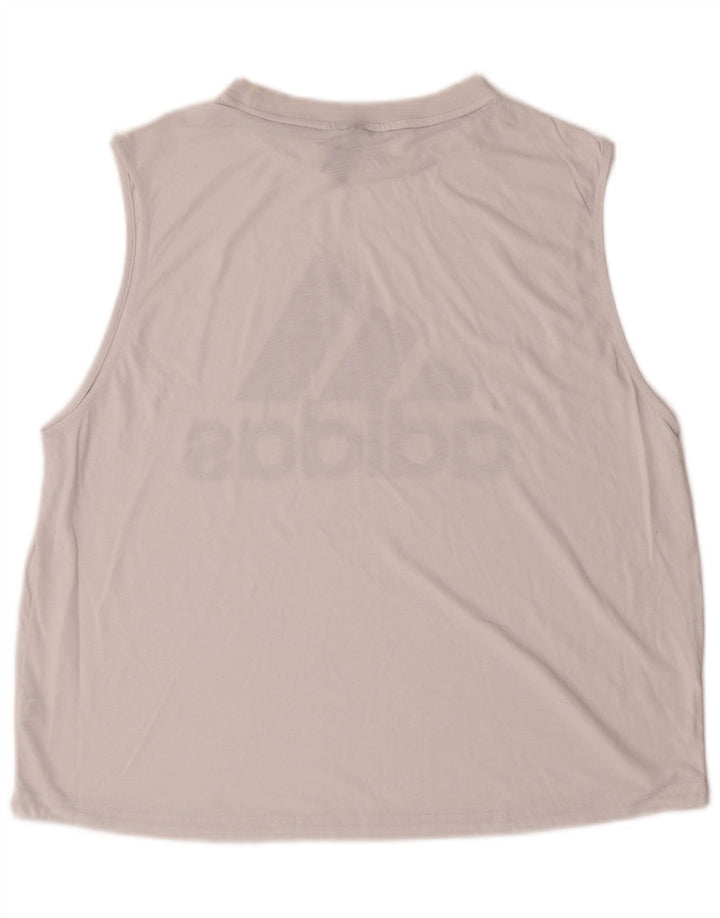 ADIDAS Débardeur graphique pour hommes, grand, blanc, sport