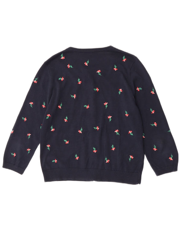Laura Ashley Cardigan pour femme UK 12 Bleu marine moyen Floral