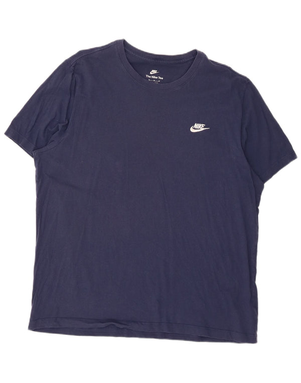 Nike T-Shirt Homme Top XL Bleu Marine Coton