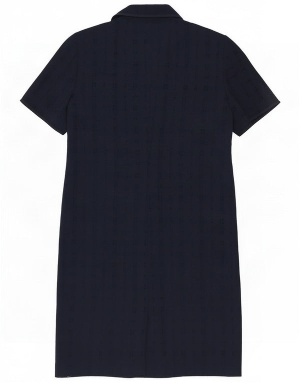 vintage Femmes Voir à travers la robe polo IT 46 Grand Bleu Marine