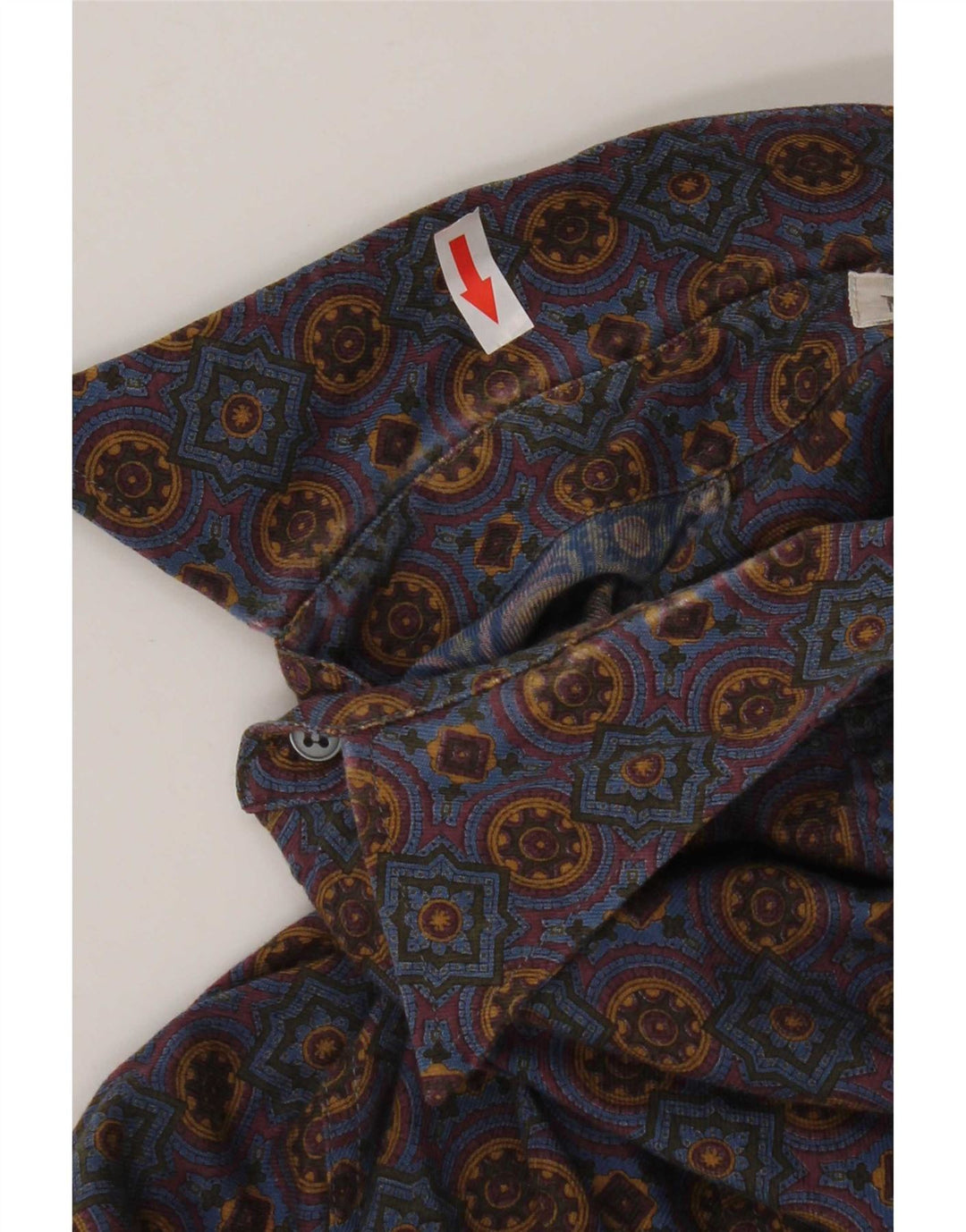 NANI BON Chemise Homme Taille 40 Bleu Moyen Ikat