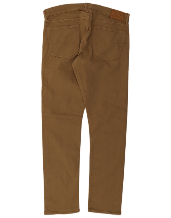 Polo Ralph Lauren Mens Slim Jeans W34 L32 Beige Cotton