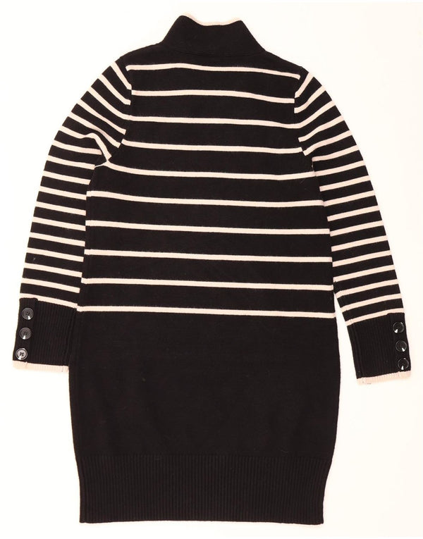 MINT VELVET Robe pull à manches longues pour femme UK 10 Petit noir rayé