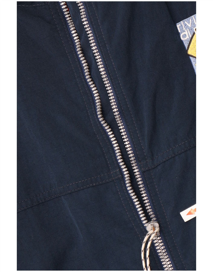 MURPHY & NYE Veste Bomber Graphique Homme UK 40 Large Bleu Marine Polyester