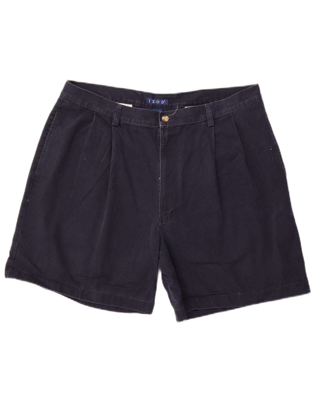 IZOD Short Chino Homme W38 XL Bleu Marine Coton