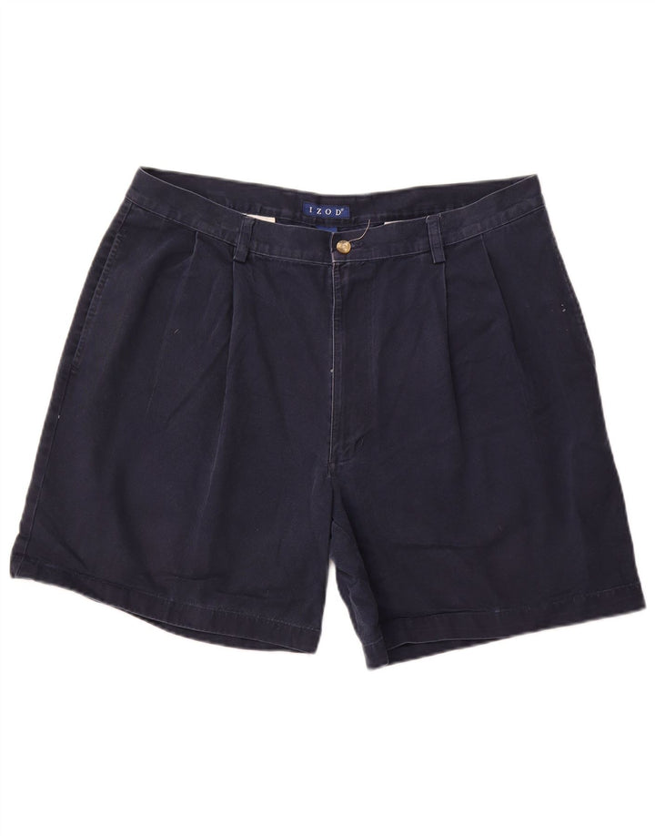 IZOD Short Chino Homme W38 XL Bleu Marine Coton
