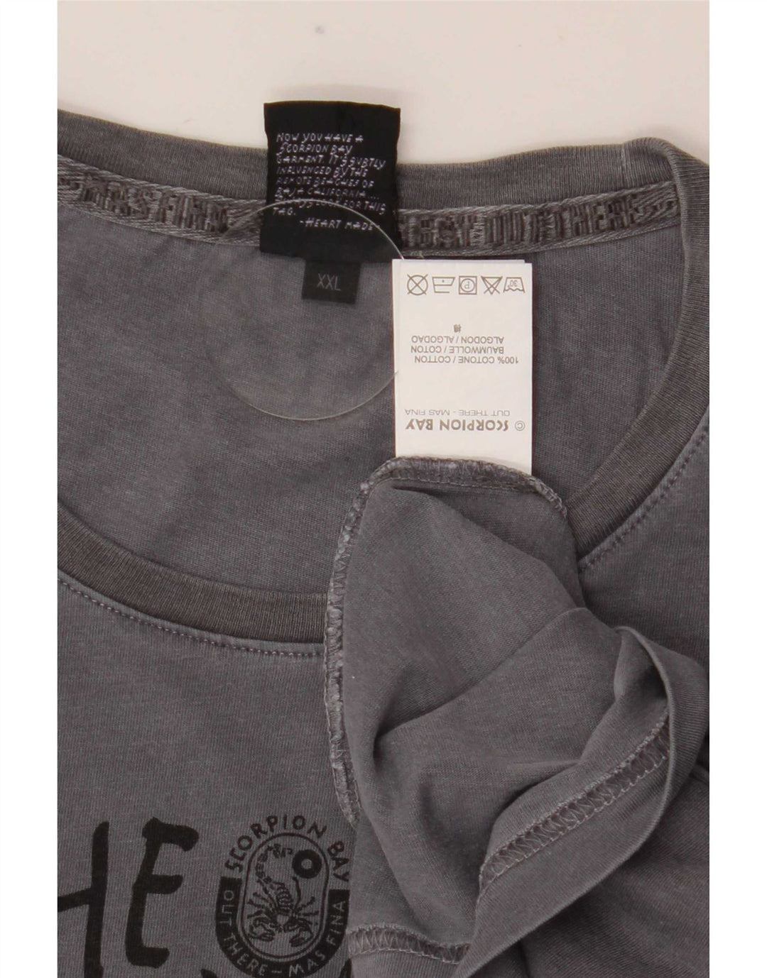 Scorpion Bay Haut graphique à manches longues pour homme en coton gris 2XL