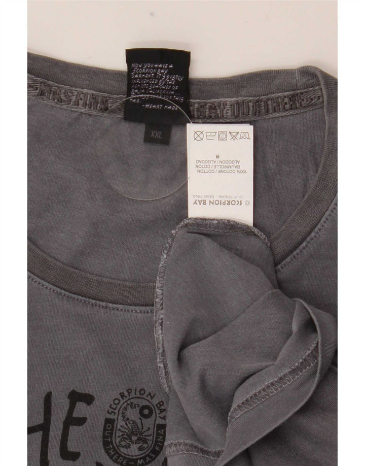 Scorpion Bay Haut graphique à manches longues pour homme en coton gris 2XL