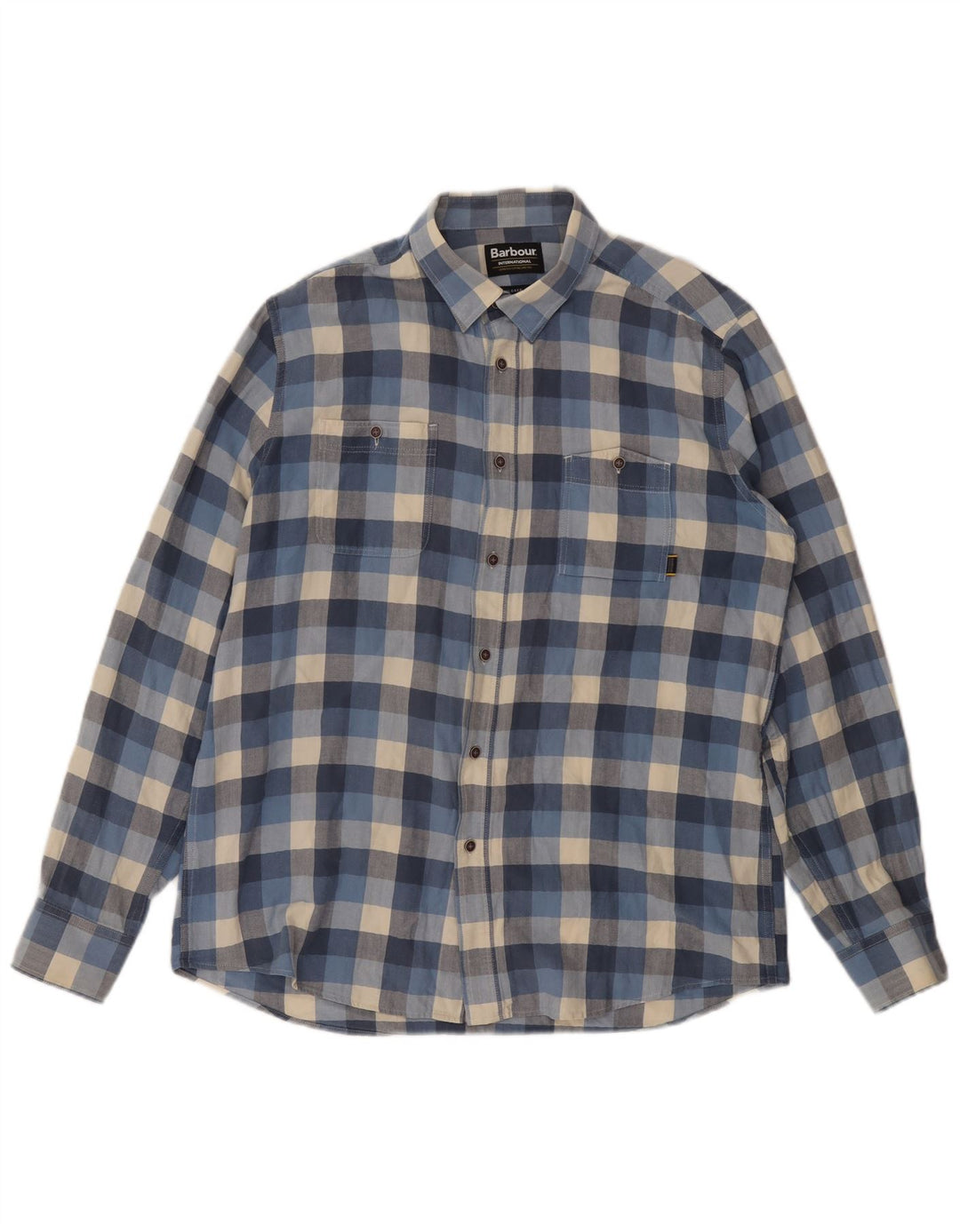 BARBOUR Chemise Ajustée Homme Bleu Moyen Carreaux Coton