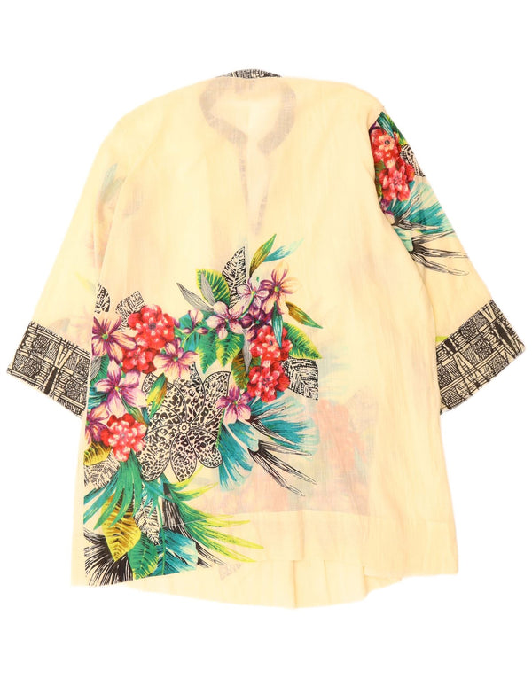 POSITANO BY JEAN PAUL Robe tunique surdimensionnée pour femme UK 18 XL Beige Floral