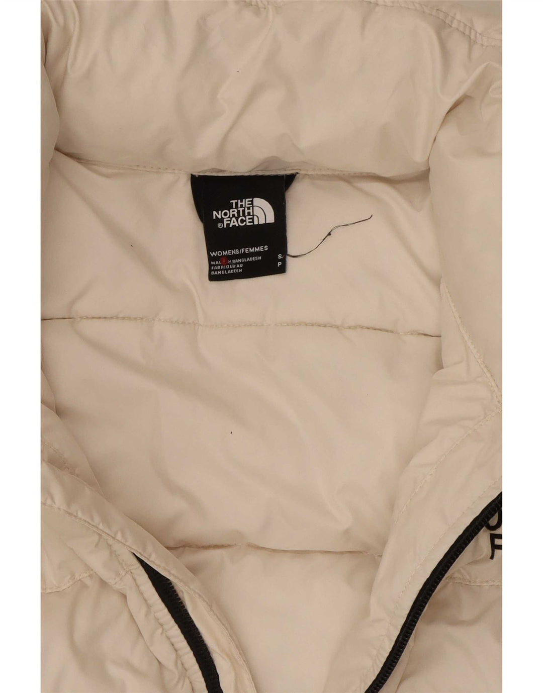 The North Face Veste matelassée à capuche pour femme UK 10 Small Blanc Polyester