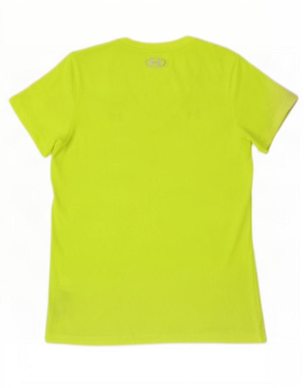 Under Armour T-shirt Heat Gear pour femme UK 12 Jaune moyen Polyester