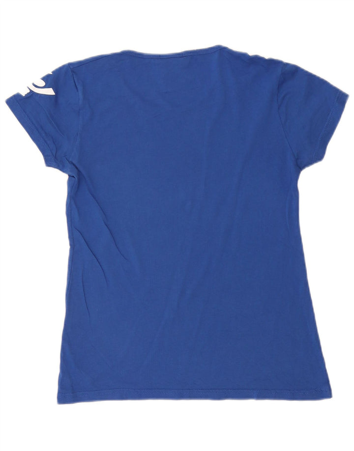 Freddy T-shirt graphique pour femme UK 12 Bleu moyen Coton