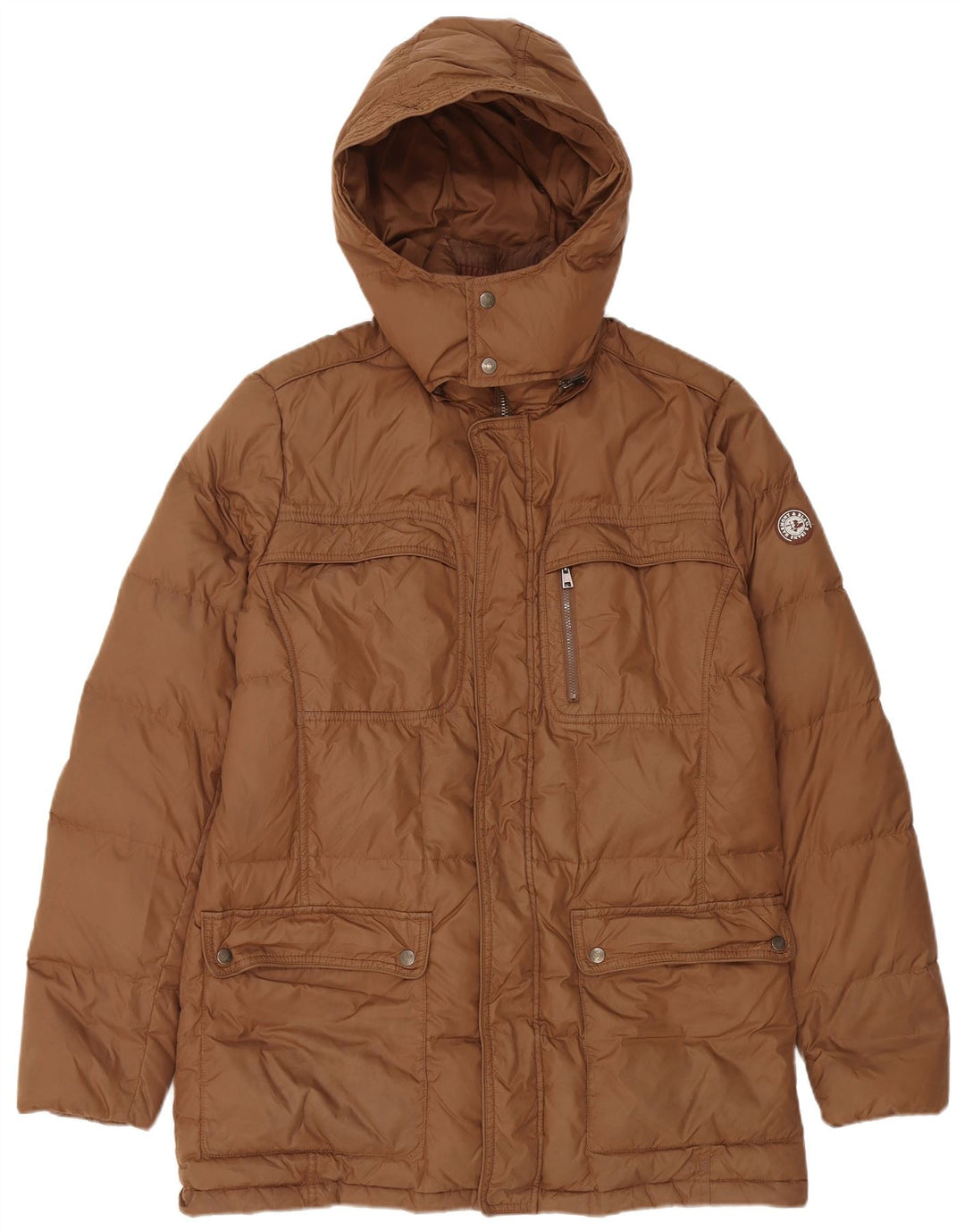 Harmont & Blaine Veste matelassée à capuche pour homme UK 38 Marron moyen