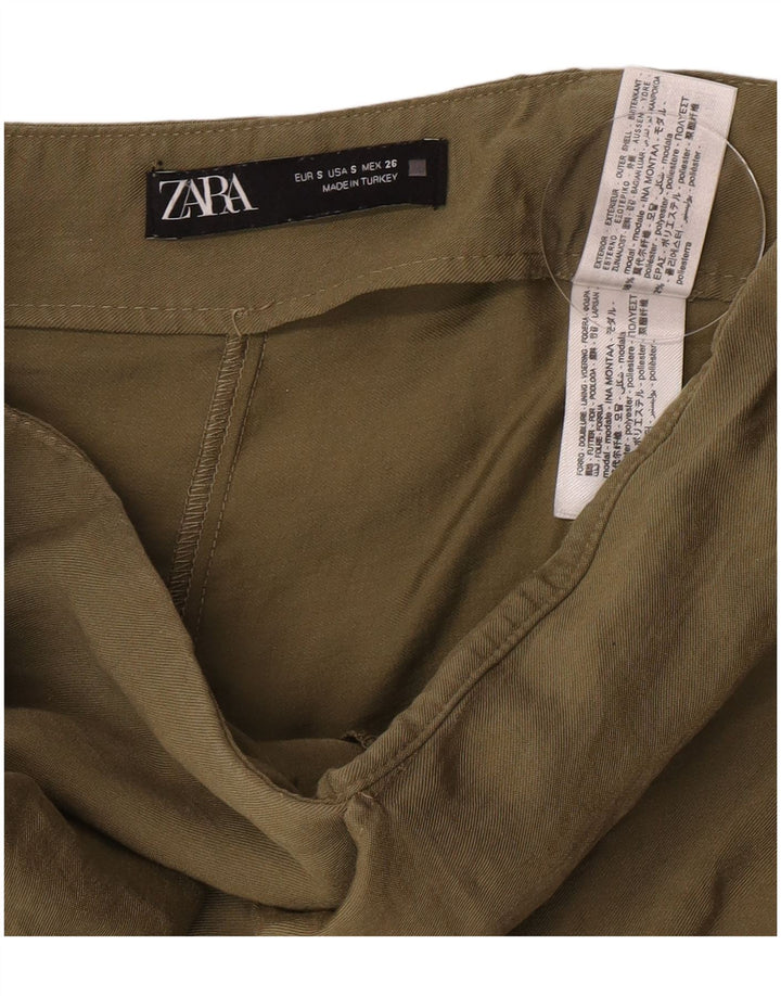 Zara Short décontracté pour femme Petit W26 Kaki Modal