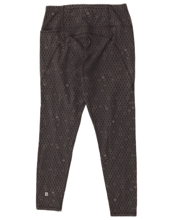 Sweaty Betty Womens Power Crop Leggings UK 8 Small Gris Géométrique Polyamide