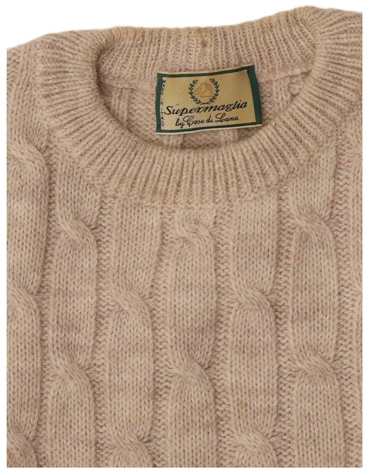 Supermaglia Pull à col rond pour homme Beige Taille L