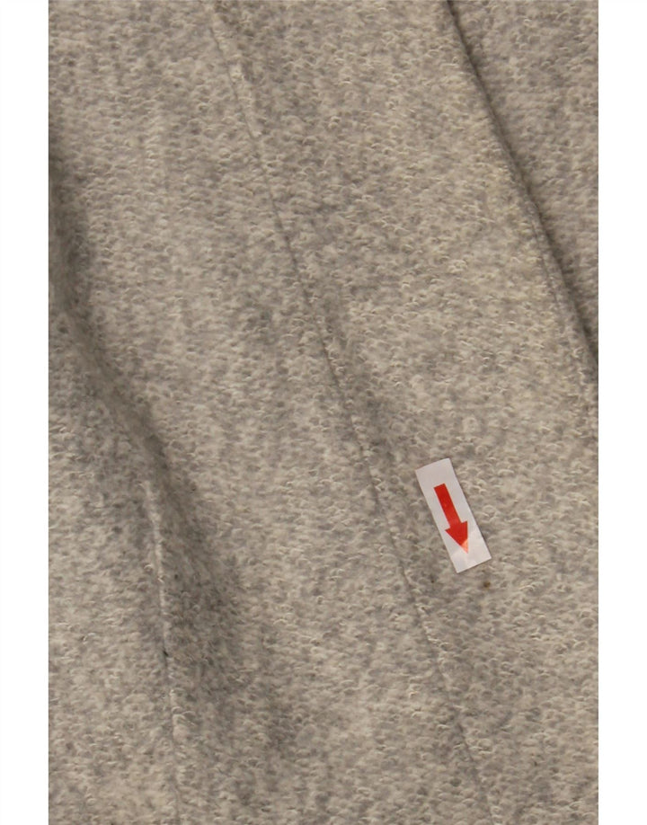 Zara Womens Pardessus UK 14 Large Gris Polyester