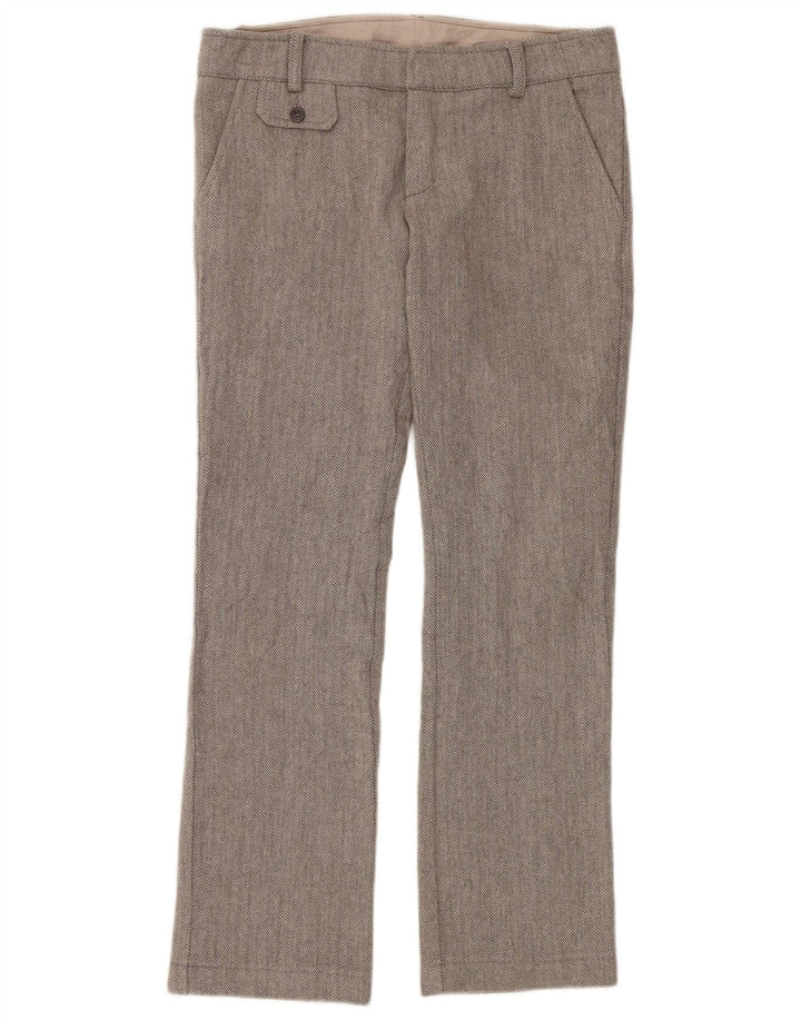 Dondup Pantalon décontracté bootcut pour femme IT 44 Medium W34 L32 Gris à chevrons