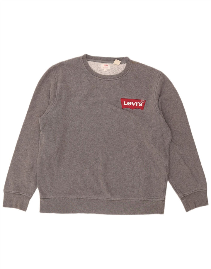 Levi's Graphic Sweatshirt Jumper XL Homme Gris Coton