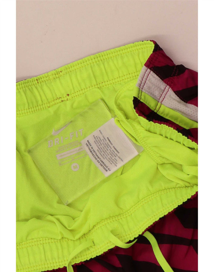 Nike Short de sport Dri Fit pour femme UK 14 Polyester rayé rose moyen