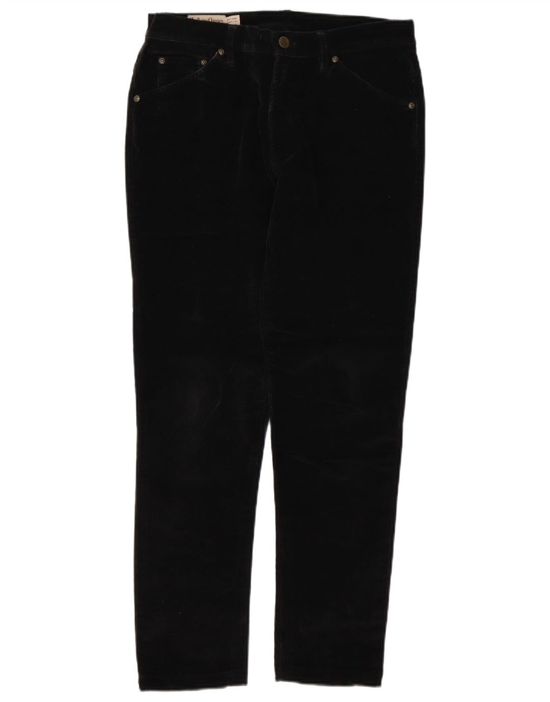 MARLBORO CLASSICS Pantalon Slim Velours Côtelé Femme W29 L28 Coton Noir