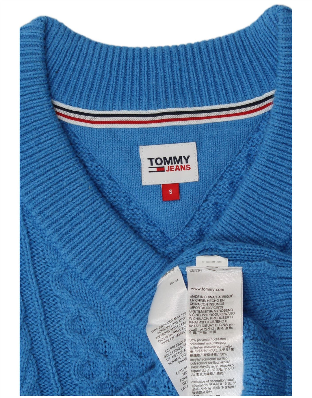Tommy Hilfiger Débardeur pour femme UK 10 Small Bleu Polyester