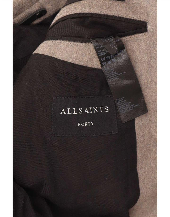 All Saints Manteau Homme UK 40 Large Laine Grise
