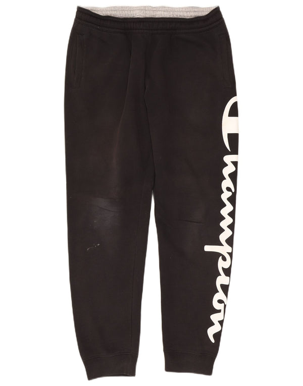 Champion Pantalon de survêtement graphique pour femme Joggers UK 16 Large Noir