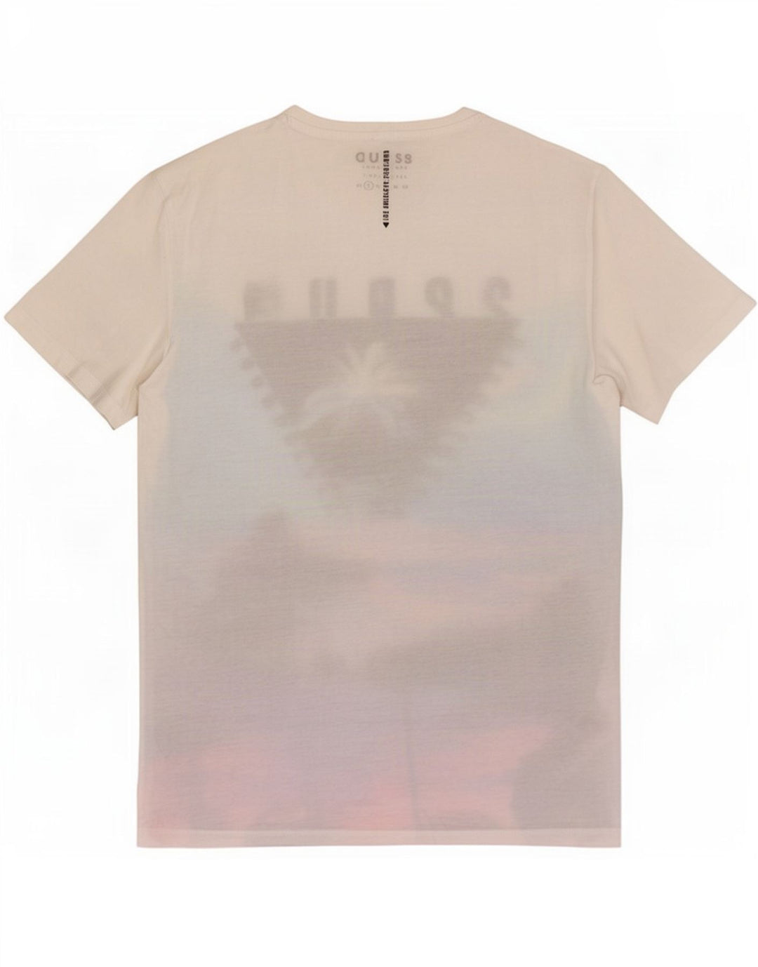 Guess T-Shirt Graphique Homme Petit Blanc Floral Polyester