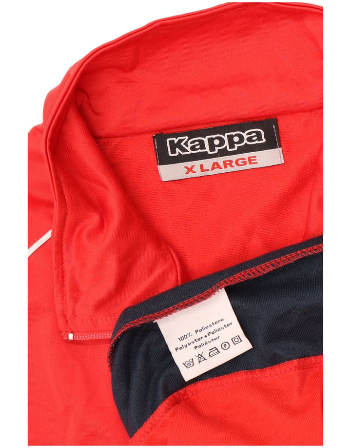 KAPPA Veste de Survêtement Homme XL Rouge Colorblock Polyester