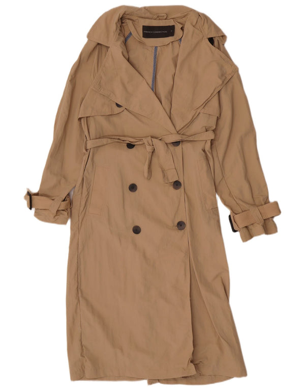 French Connection Trench-Coat Femme UK 10 Petit Beige Polyamide