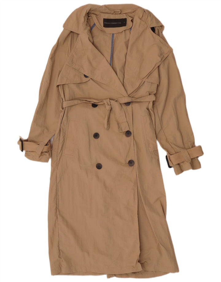 French Connection Trench-Coat Femme UK 10 Petit Beige Polyamide