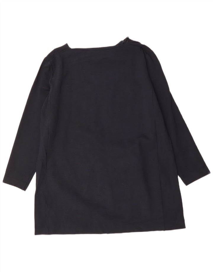 COS Robe tunique femme UK 16 Large Bleu Marine Viscose