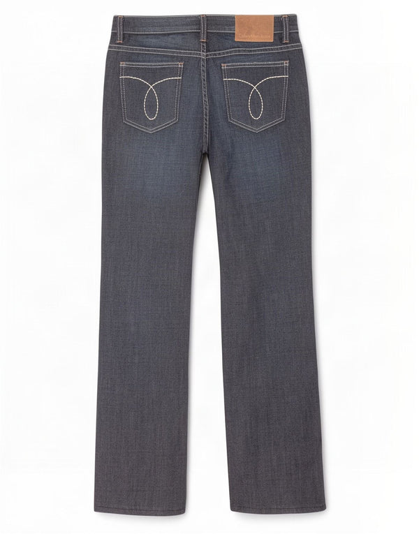 Calvin Klein Jean droit femme W28 L31 bleu marine coton