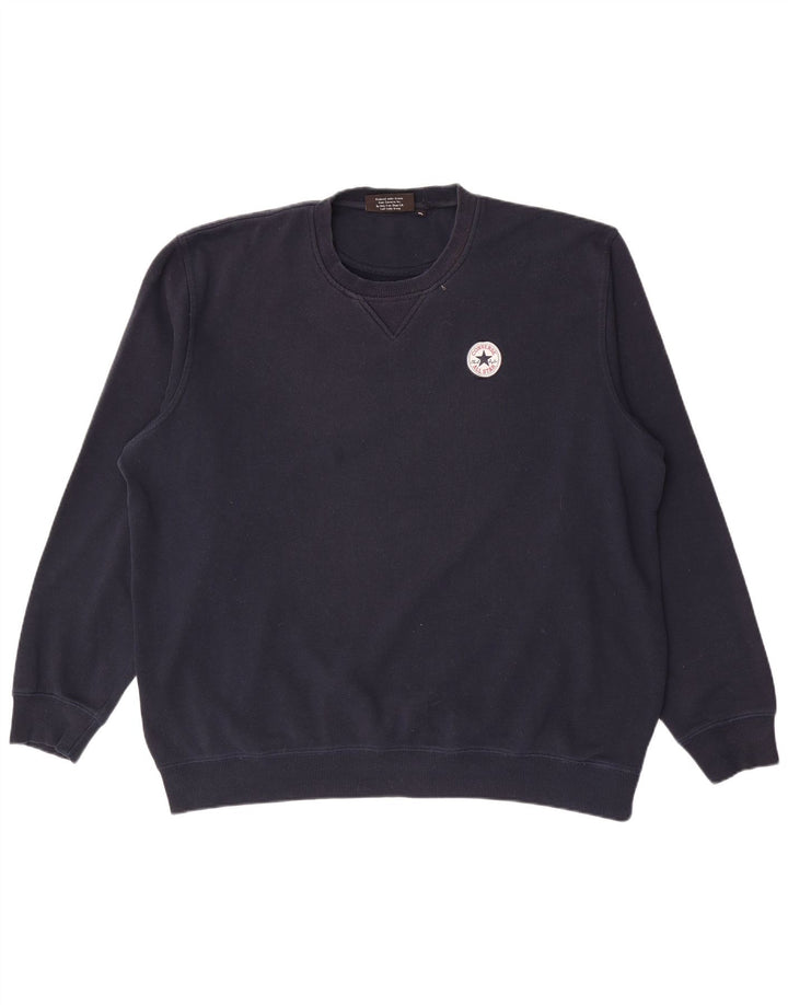Converse Chuck Taylor Sweatshirt Jumper XL Bleu Marine Coton