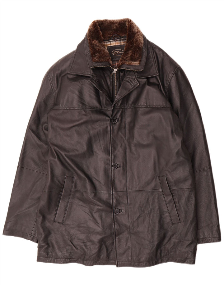 JCC Veste en cuir pour homme IT 54 2XL Noir
