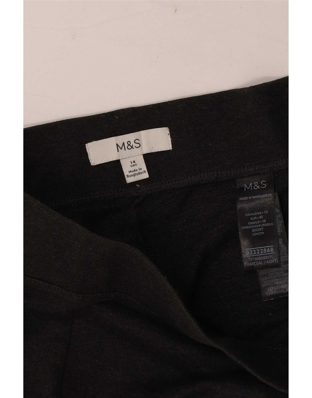 Marks & Spencer Leggings Femme UK 14 Large Gris Coton