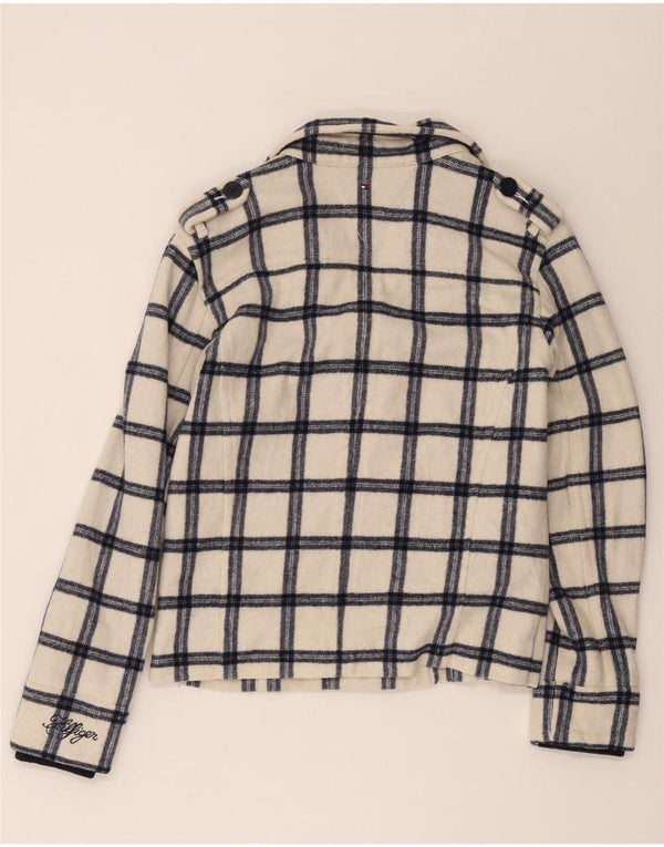 Tommy Hilfiger Caban Fille 15-16 ans Blanc Carreaux Polyester