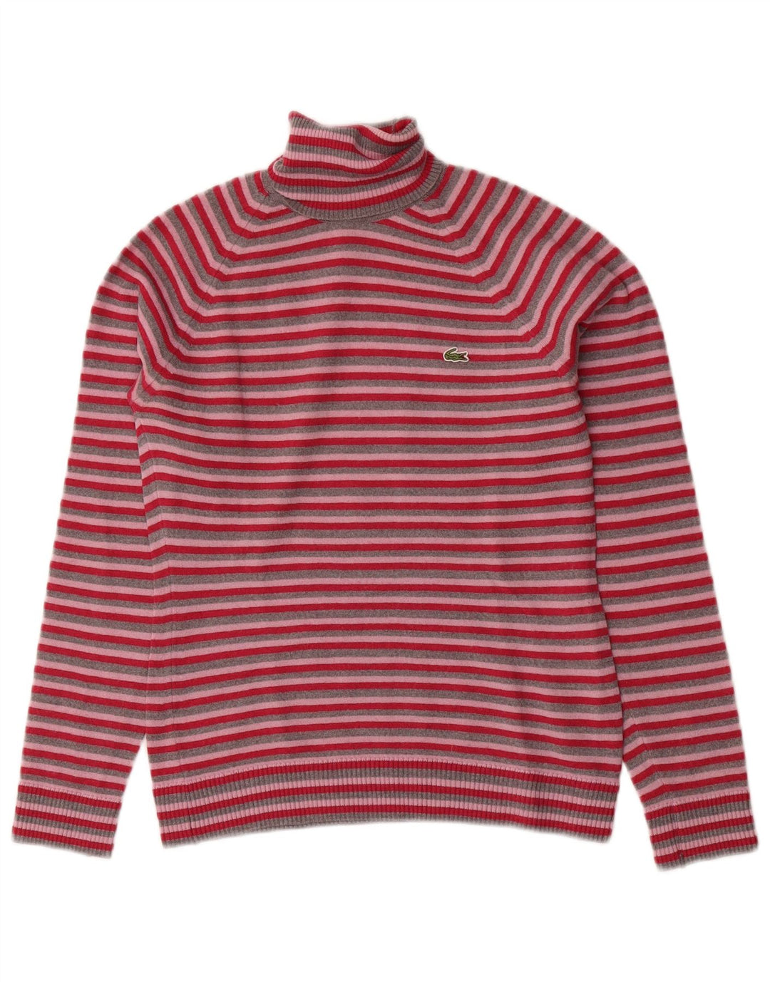 LACOSTE Pull col roulé femme taille 36 petit multicolore