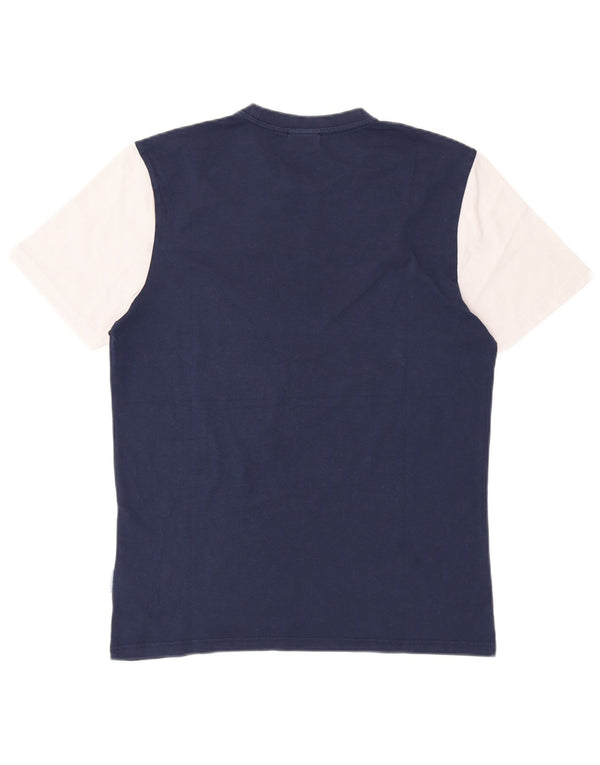 Napapijri T-Shirt Homme Top Large Bleu Marine Colourblock Coton