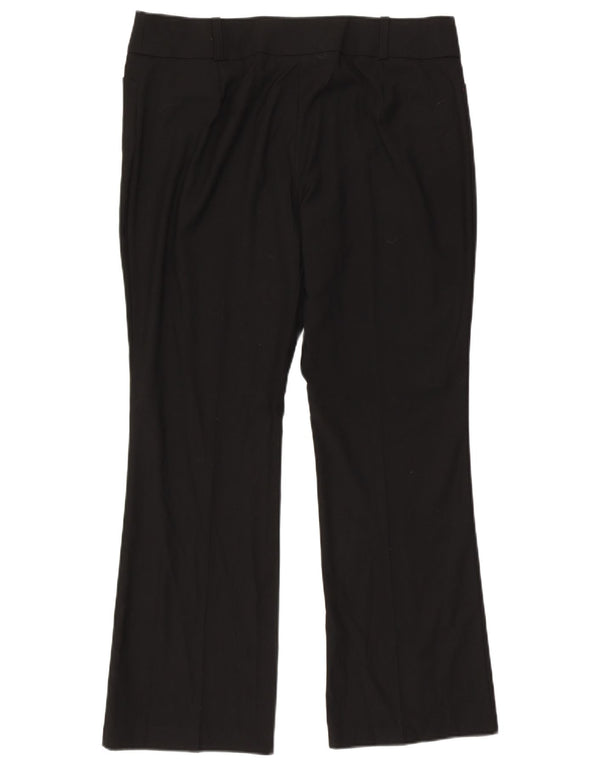 Marks & Spencer Womens Straight Casual Trousers UK 16 Large W36 L31 Black