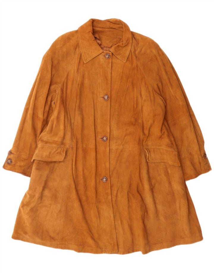 Vintage Veste en daim pour femme IT 42 Cuir marron moyen