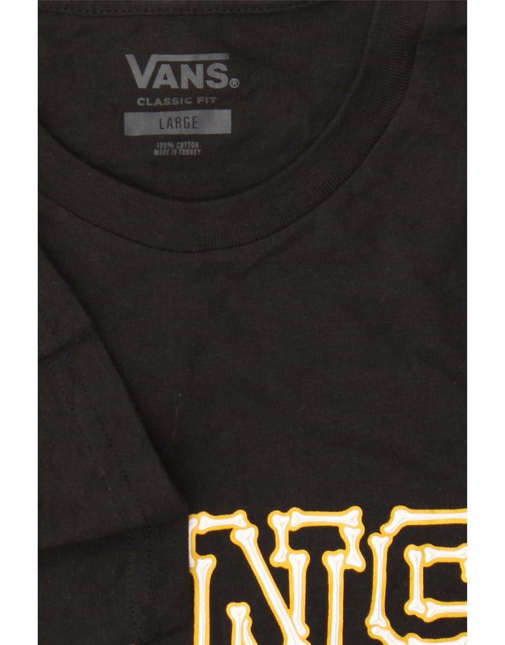 Vans T-shirt graphique pour hommes, grand, en coton noir