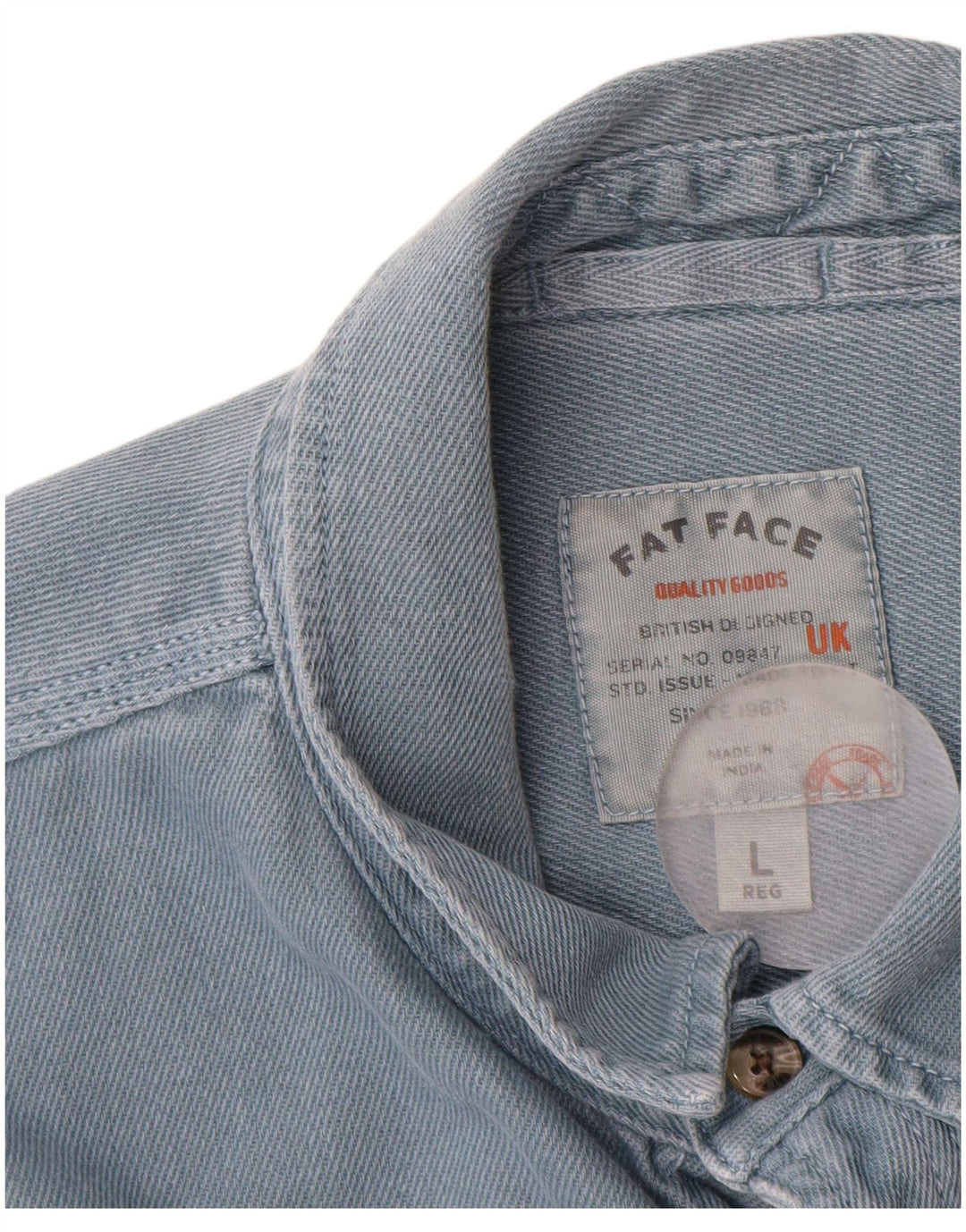 Chemise en jean homme Fat Face grand bleu coton