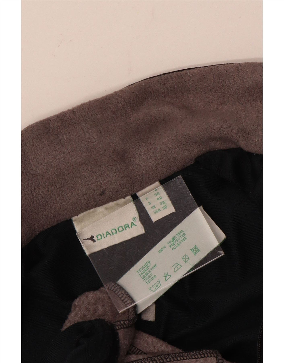 Diadora Veste de survêtement pour homme UK 38 Gris moyen Polyester color block