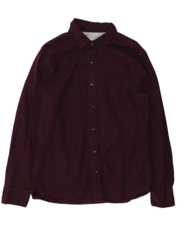 Chemise Fat Face Homme Motif Abstrait Coton Bordeaux Moyen