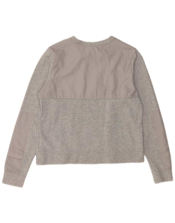 Nike Sweat-shirt pour femme UK 16 Large Gris Coton