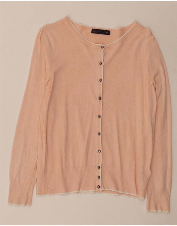 Marks & Spencer Pull Cardigan Femme UK 8 Petite Viscose Rose
