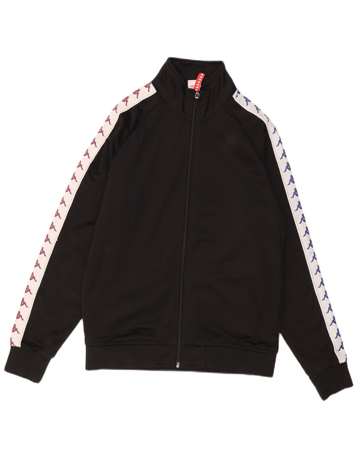 KAPPA Veste de Survêtement Graphique Homme Noir Moyen Polyester Colorblock